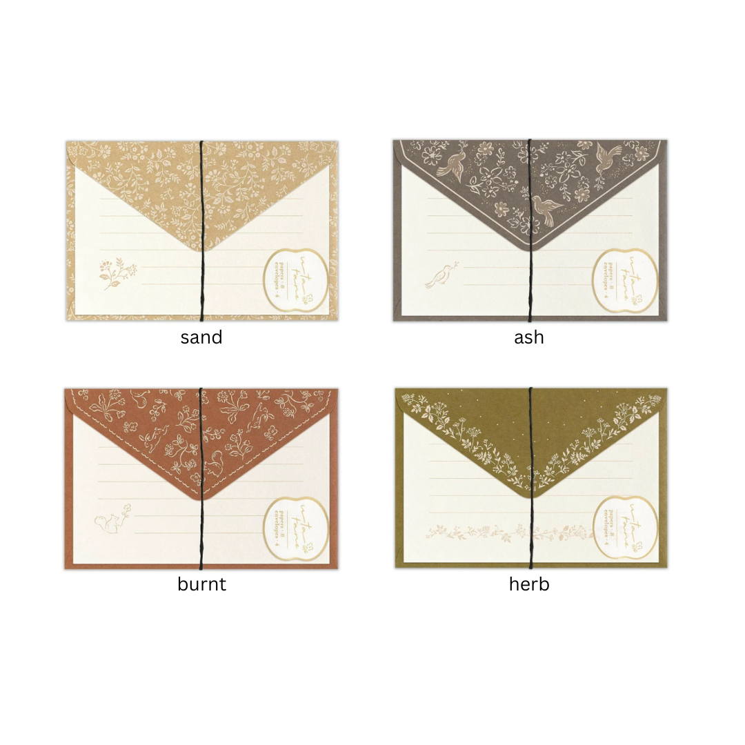Watatane Woodland Writing Letter Set - Burnt