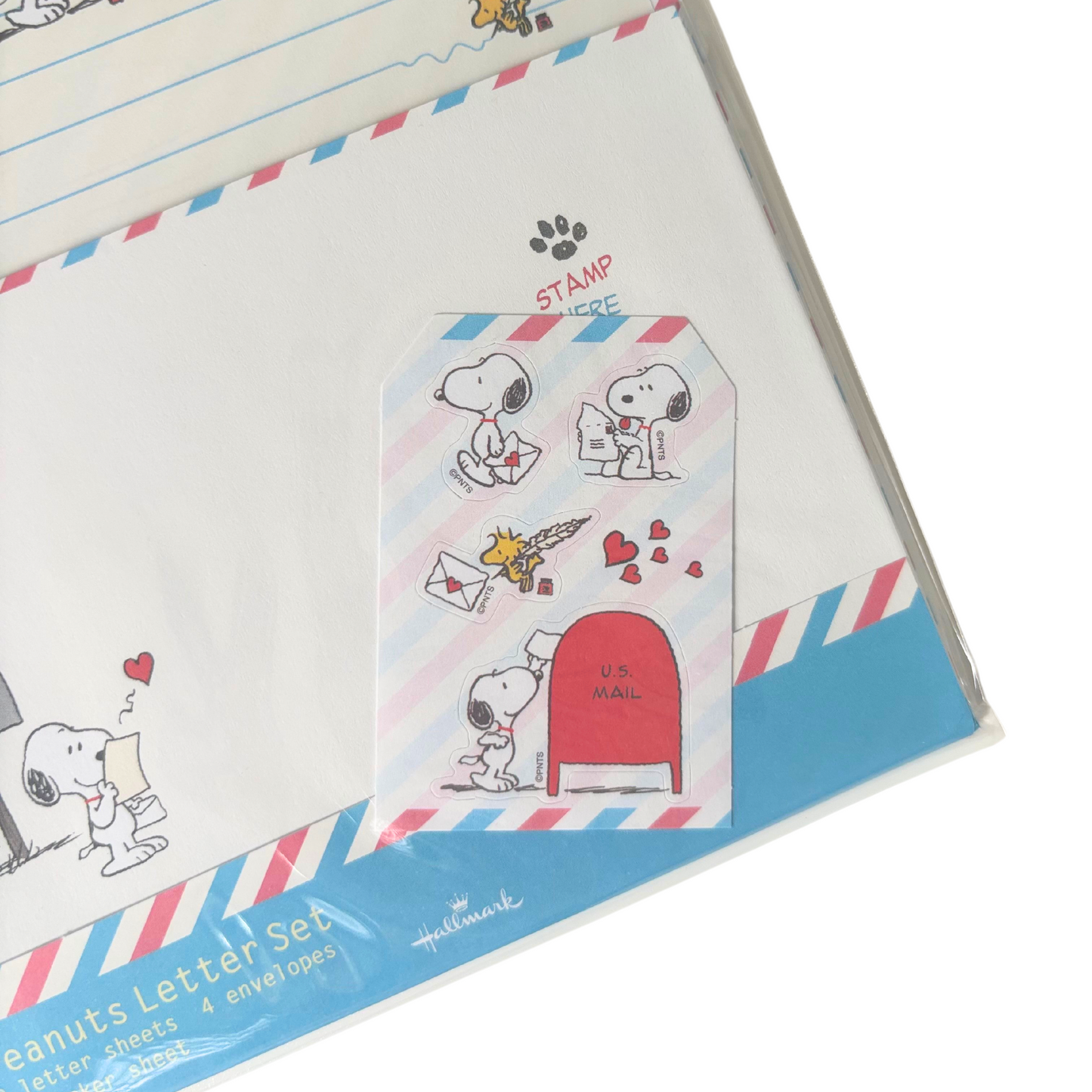 Hallmark Snoopy Peanuts Letter Set - U.S Mail Design