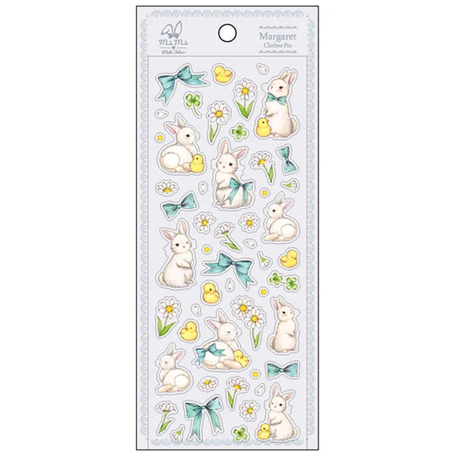 Clothes Pin Miki Takei Rabbit Stickers