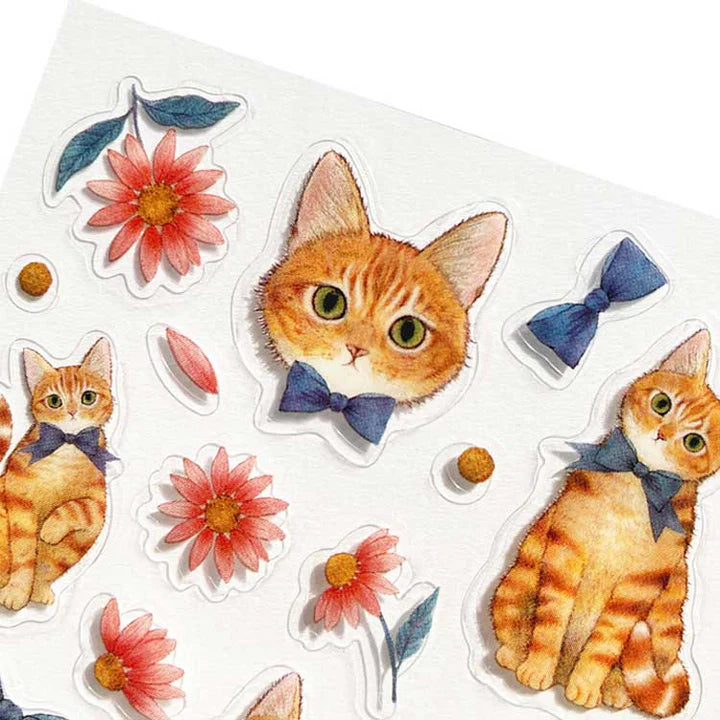 Clothes Pin Miki Takei Ginger Cat Stickers
