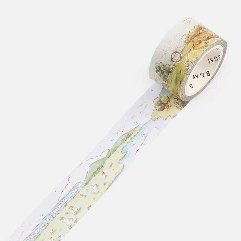 BGM Washi Tape Foil Little World - Fields at Dusk - Kizuna Stationery