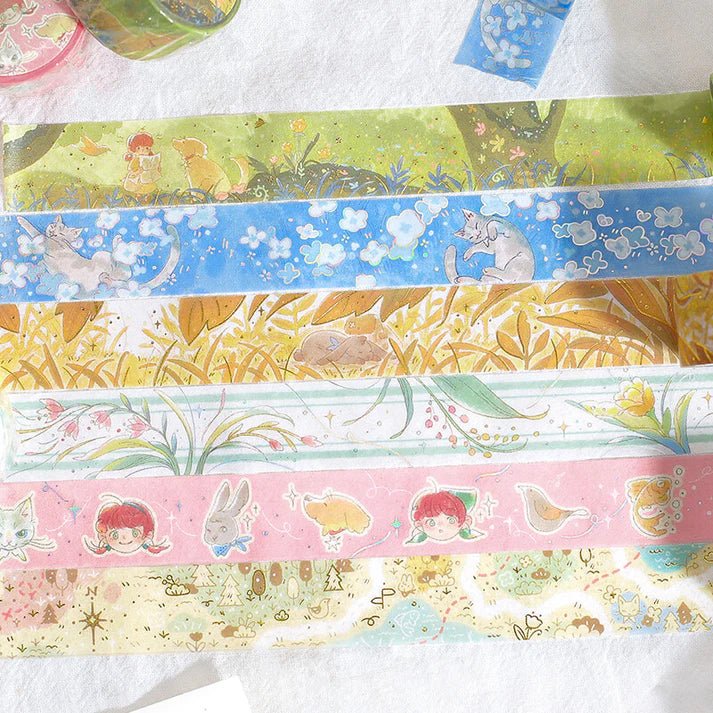 BGM Washi Tape Foil Mysterious Journey - Neko Land - Kizuna Stationery