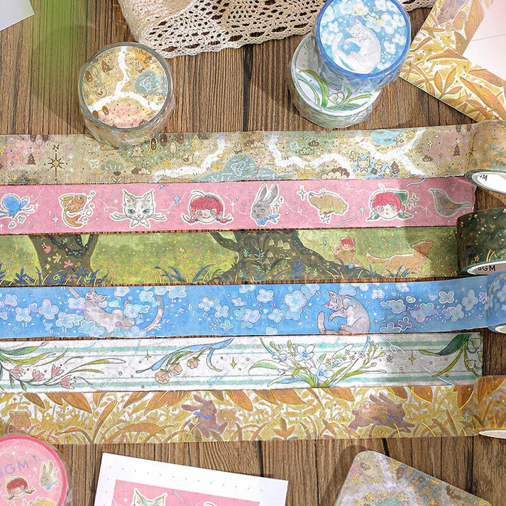 BGM Washi Tape Foil Mysterious Journey - The Language of Flowers - Kizuna Stationery