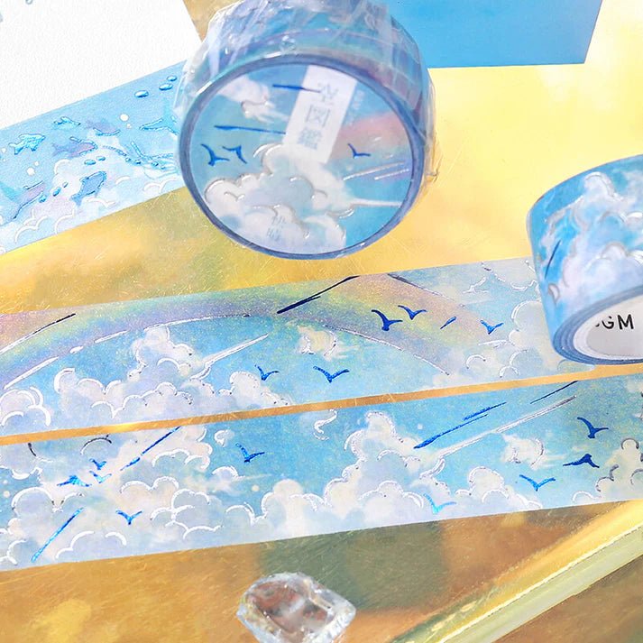BGM Washi Tape Foil Sky Picture Book - Clear Sky - Kizuna Stationery