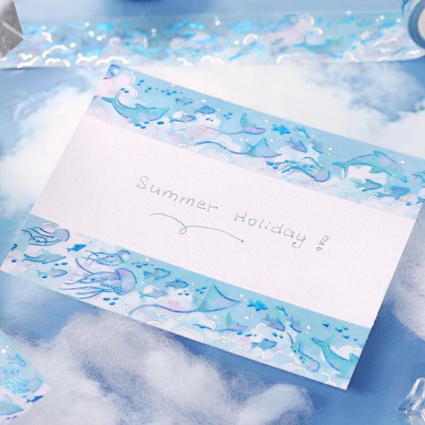 BGM Washi Tape Foil Sky Picture Book - Ocean - Kizuna Stationery
