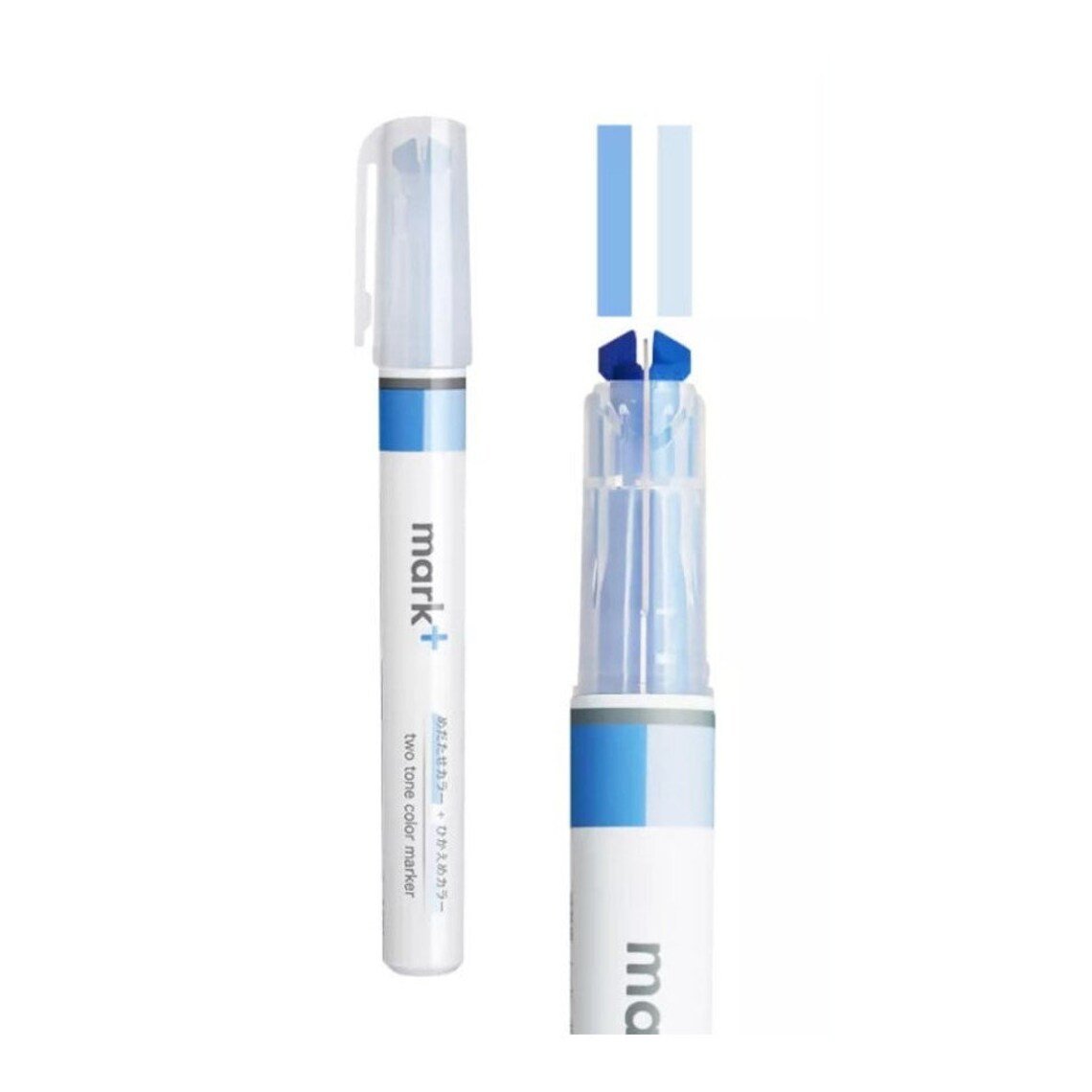 Kokuyo Mark+ Two - Tone Highlighter - Kizuna Stationery