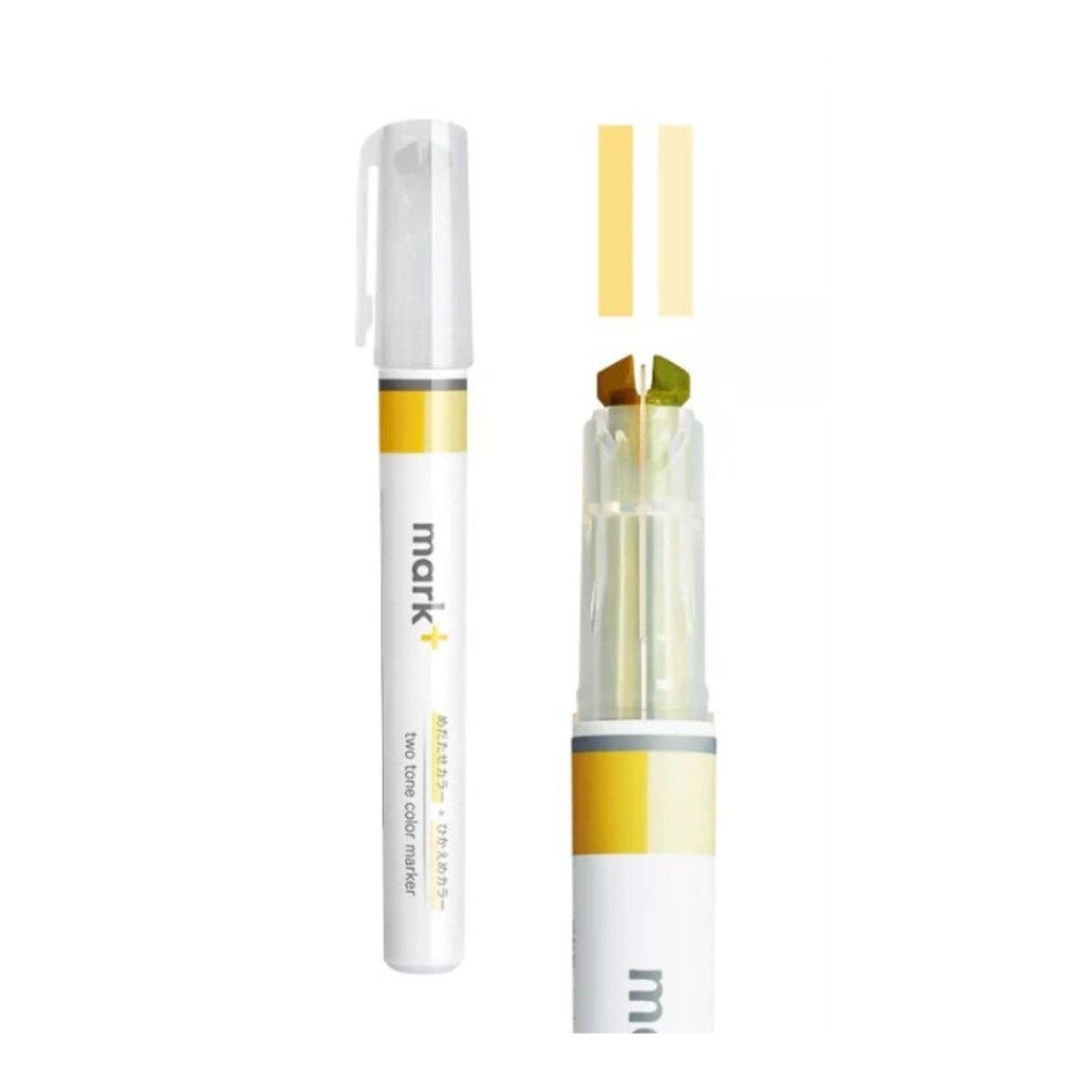 Kokuyo Mark+ Two - Tone Highlighter - Kizuna Stationery