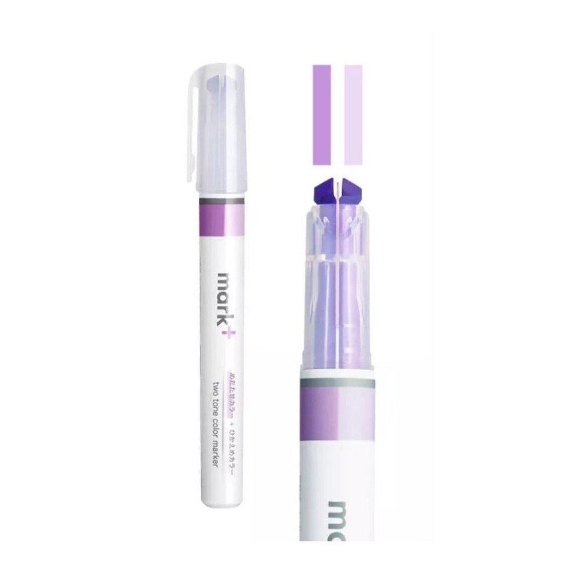 Kokuyo Mark+ Two - Tone Highlighter - Kizuna Stationery