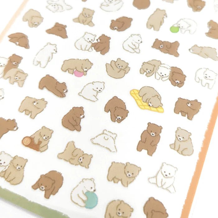 Mindwave Clear Stickers Puchifuwa - Kuma (Bear) - Kizuna Stationery