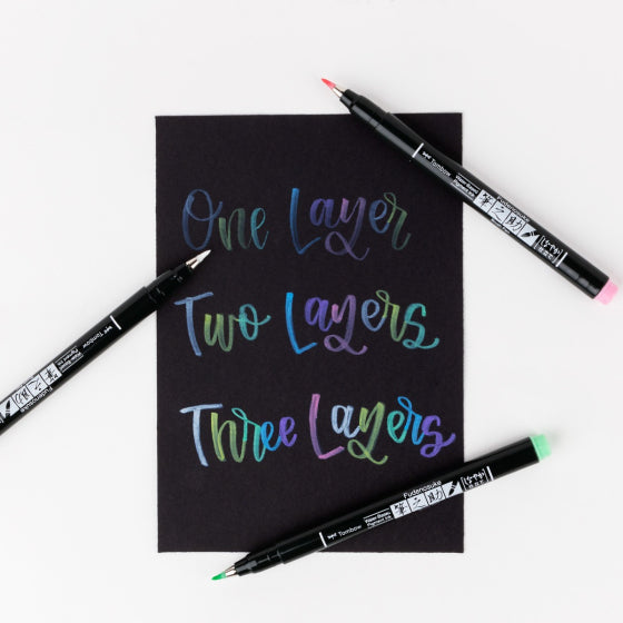 Tombow Fudenoskue Brush Pen - Pastel - 6 Colour Set