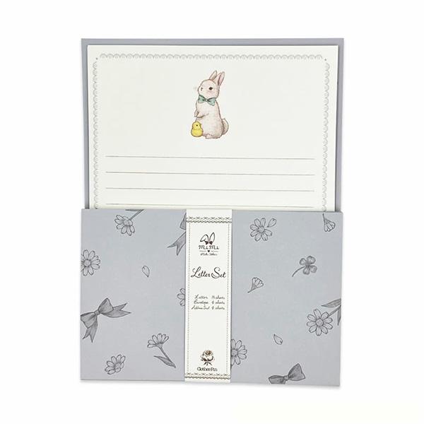 Clothes Pin Miki Takei Rabbit Letter Set (Blue)