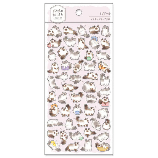 Mindwave Animaru Sticker Sheet - Ragdoll Cat