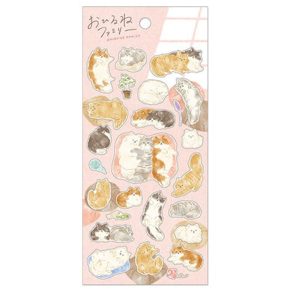 Mindwave Ohirune Family Sticker Sheet - Neko (Cat) Vers. 1