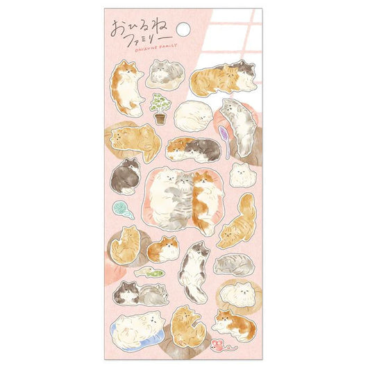 Mindwave Ohirune Family Sticker Sheet - Neko (Cat) Vers. 1