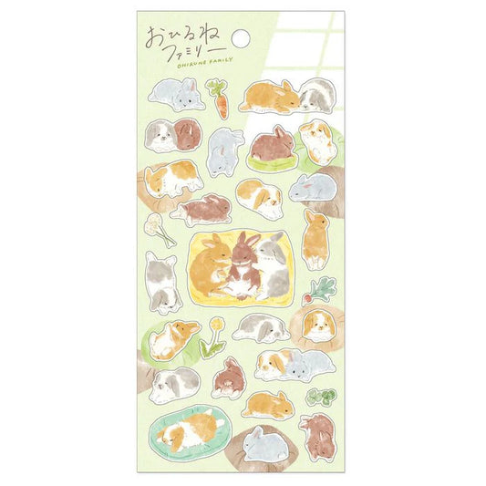 Mindwave Ohirune Family Sticker Sheet - Usagi (Rabbit)