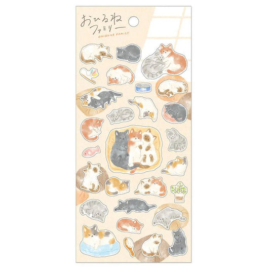 Mindwave Ohirune Family Sticker Sheet - Neko (Cat) Vers. 2