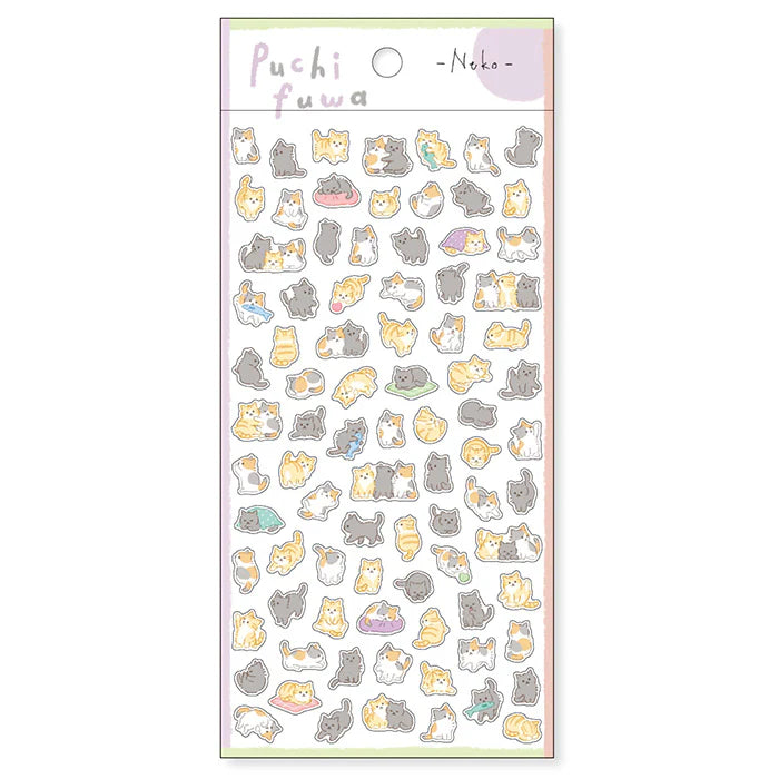 Mindwave Clear Stickers Puchifuwa - Neko (Cat)