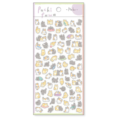 Mindwave Clear Stickers Puchifuwa - Neko (Cat)