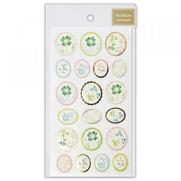 Lucky Clover Gold Foil Stickers