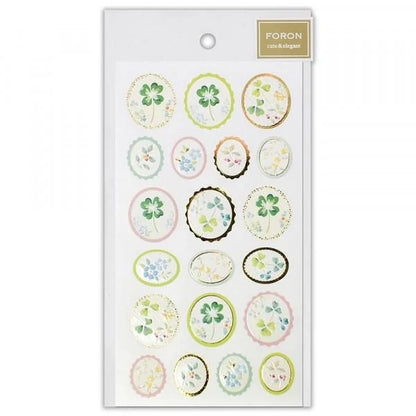 Lucky Clover Gold Foil Stickers