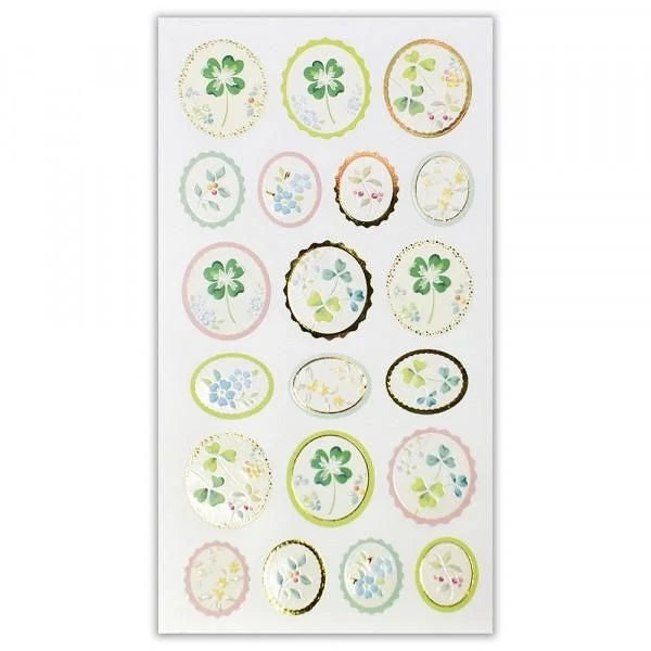 Lucky Clover Gold Foil Stickers