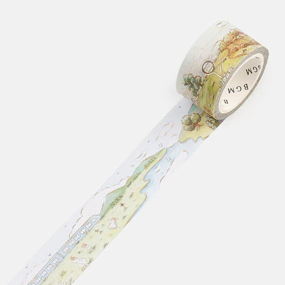 BGM Washi Tape Foil Little World - Fields at Dusk - Kizuna Stationery
