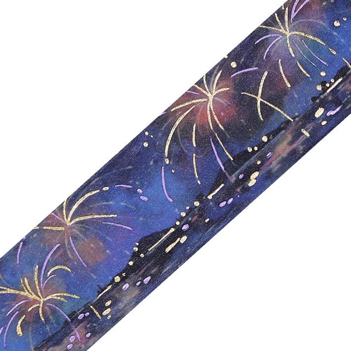 BGM Washi Tape Foil Sky Picture Book - Fireworks - Kizuna Stationery