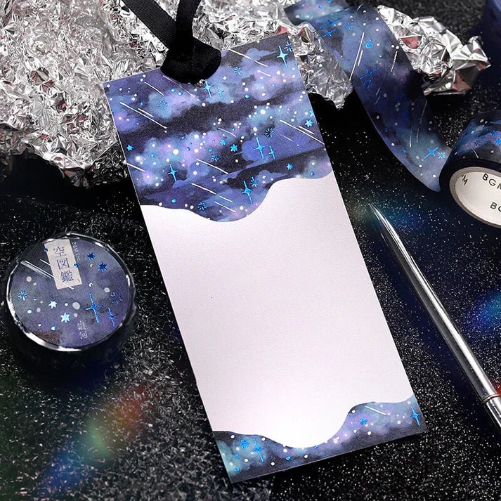 BGM Washi Tape Foil Sky Picture Book - Galaxy - Kizuna Stationery