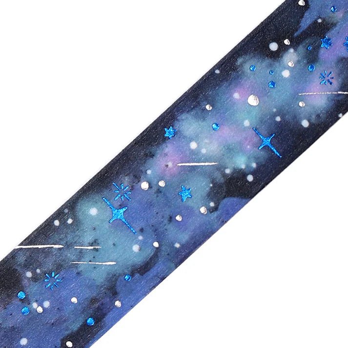 BGM Washi Tape Foil Sky Picture Book - Galaxy - Kizuna Stationery